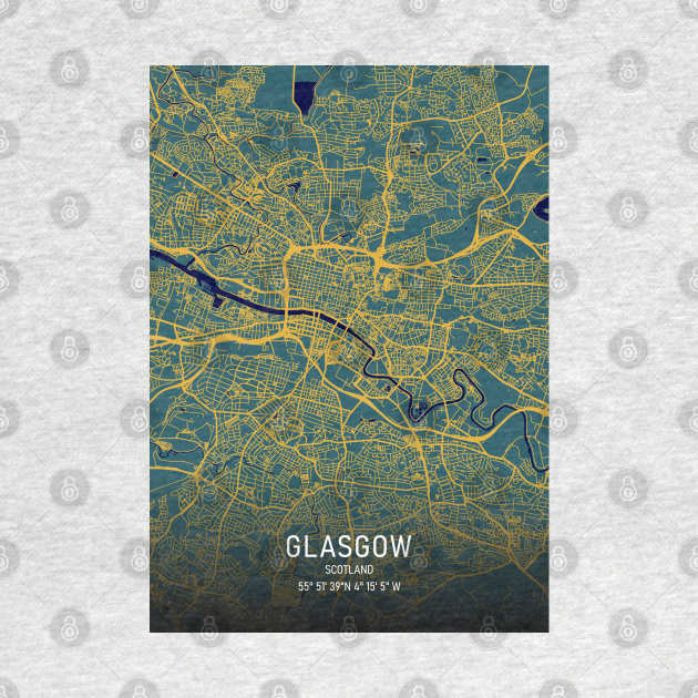 Glasgow city map by MapCarton